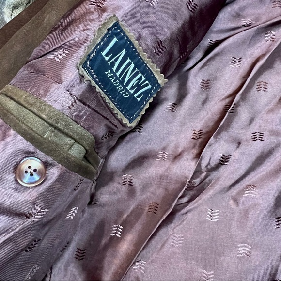 Vintage Brown Genuine Leather Suede Oversized Western Coat- Academia Boho Retro - Picture 13 of 15